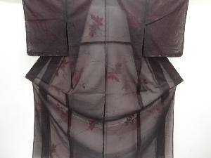 未使用品　紗葉模様織り出し着物